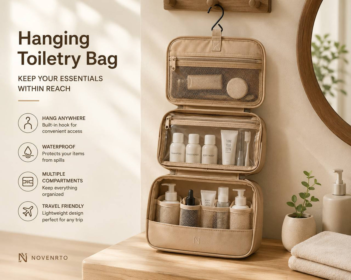 NOVENRTO Hanging Travel Organizer Bag